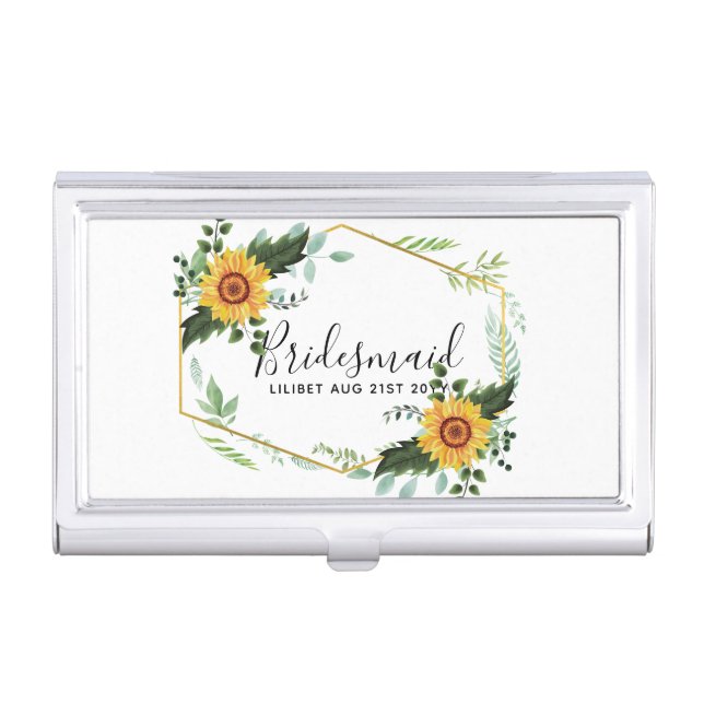 Be My Bridesmaid Flowergirl Maid Honor Thank You Business Card Case (Front)