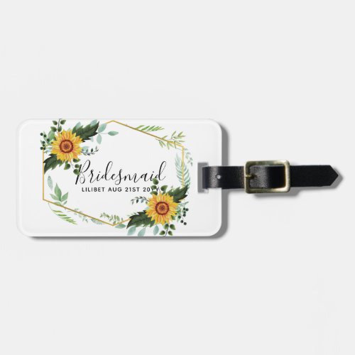 Be My Bridesmaid Flowergirl Maid Honor Thank You Luggage Tag