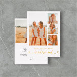 Be My Bridesmaid Funny Photo Foil Invitation<br><div class="desc">Celebrate the special bond you share with your closest friends with this beautifully crafted bridesmaid proposal card, designed to make your ask as heartfelt as your friendship. The front features a charming collage of four cherished photos, capturing the memories and moments that define your relationship. Overlaying the collage is the...</div>