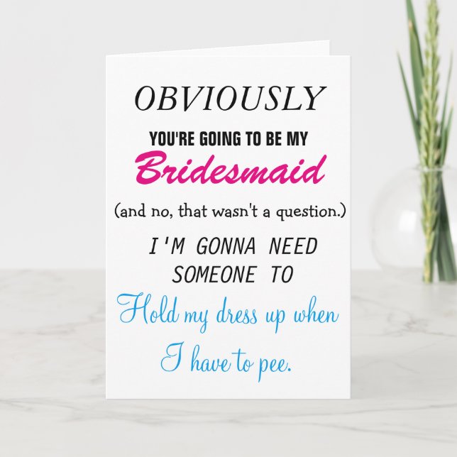 Be my Bridesmaid - Future Sister-in-law Invitation (Front)