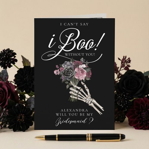 Be My Bridesmaid? Gothic Skeleton Floral Bouquet