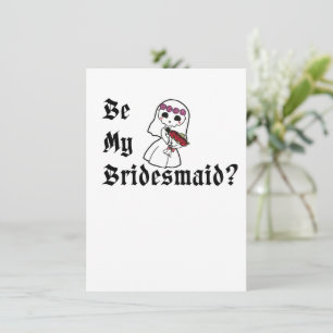 Be My Bridesmaid? Halloween Wedding Proposal Card