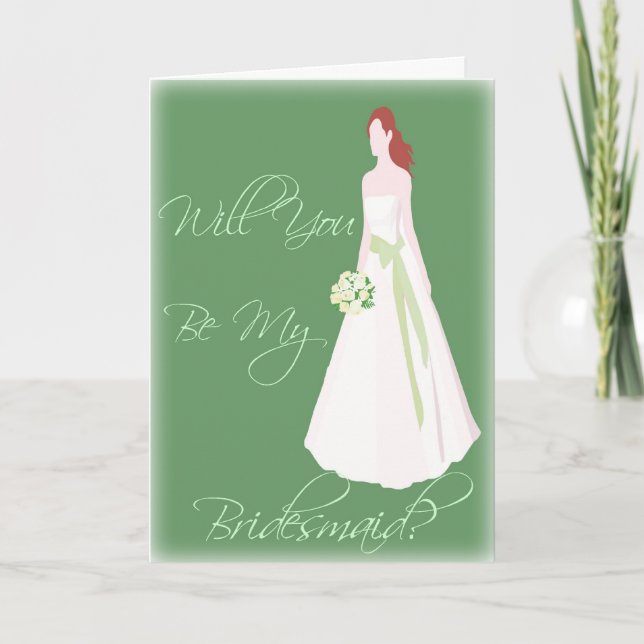 Be My Bridesmaid Invitation for Bridal Attendants (Front)