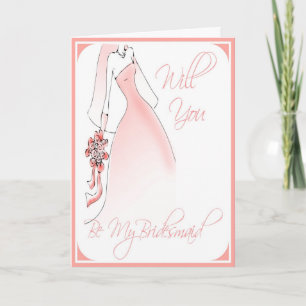 Be My Bridesmaid Invitation for Bridal Attendants