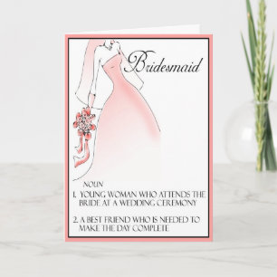 Be My Bridesmaid Invitation for Bridal Attendants