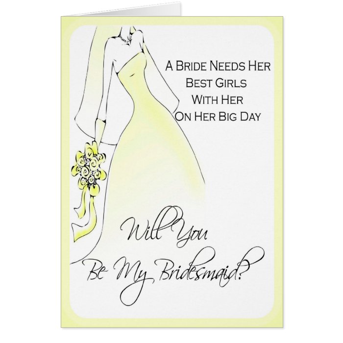 Be My Bridesmaid Invitation for Bridal Attendants Cards