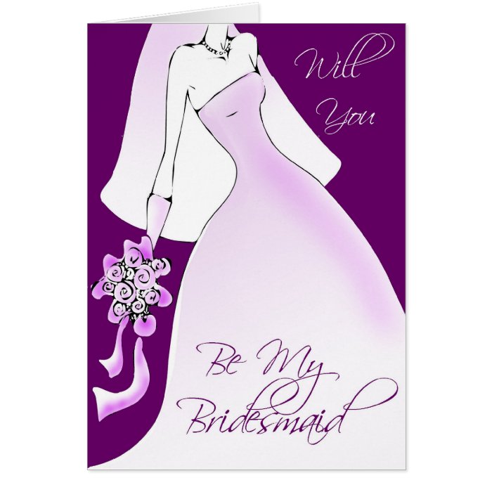 Be My Bridesmaid Invitation for Bridal Attendants Cards