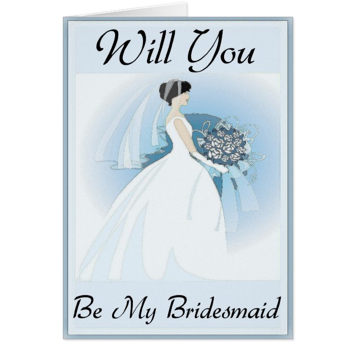 Be My Bridesmaid Invitation for Bridal Attendants Greeting Card