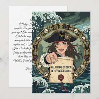 Be My Bridesmaid Lovely Pirate