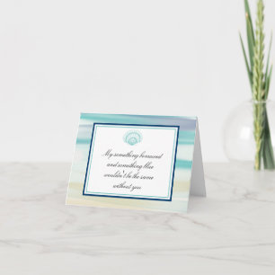 Be My Bridesmaid Ocean Watercolor & Shell Invitation