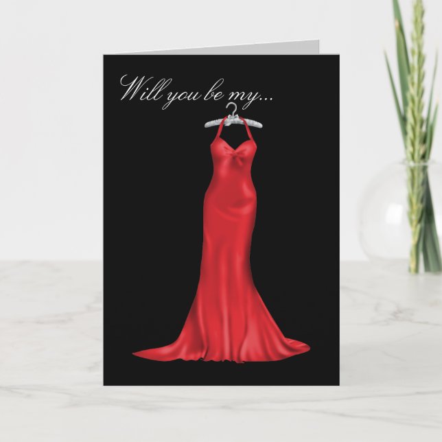 Be My Bridesmaid or Maid of Honor Card (Front)