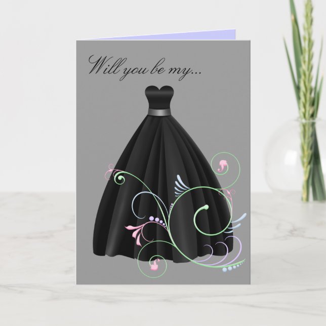 Be My Bridesmaid or Maid of Honor Card (Front)