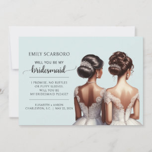 Be My Bridesmaid Proposal African American Invitation