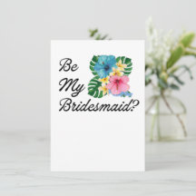 Be My Bridesmaid? Proposal Tropical Wedding