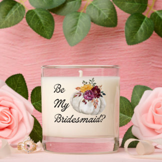 Be My Bridesmaid?Pumpkin Fall Invitation Proposal Scented Candle