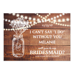 Be My Bridesmaid | Rustic Country Bridesmaid Card