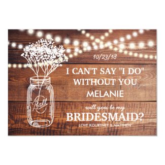 Be My Bridesmaid | Rustic Country Bridesmaid Invitation