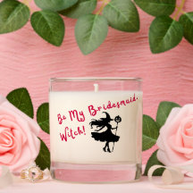 Be My Bridesmaid, Witch! Red Proposal Invitation