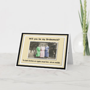 Be my Bridesmaid, with options? - FUNNY Invitation