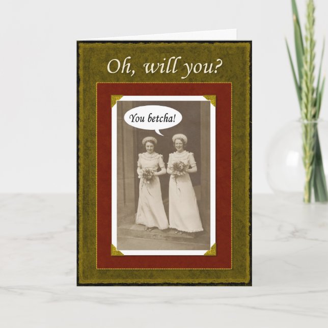 Be my Bridesmaid - you Betcha? Invitation (Front)