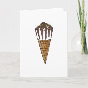 Be My Buddy Ice Cream Cone Valentine's Day Holiday Card