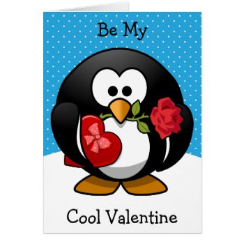 Be My Cool Valentine Penguin With Gifts by cutekidstuff at Zazzle
