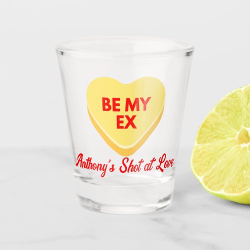 Be My Ex Funny_Inappropriate Conversation Hearts Shot Glass