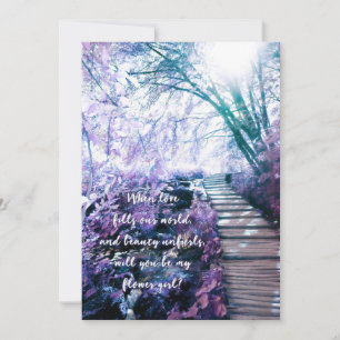 be my flower girl enchanted forest invitation