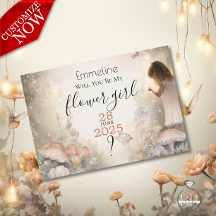 Be My Flowergirl Fairy Woodland Haven Invitation