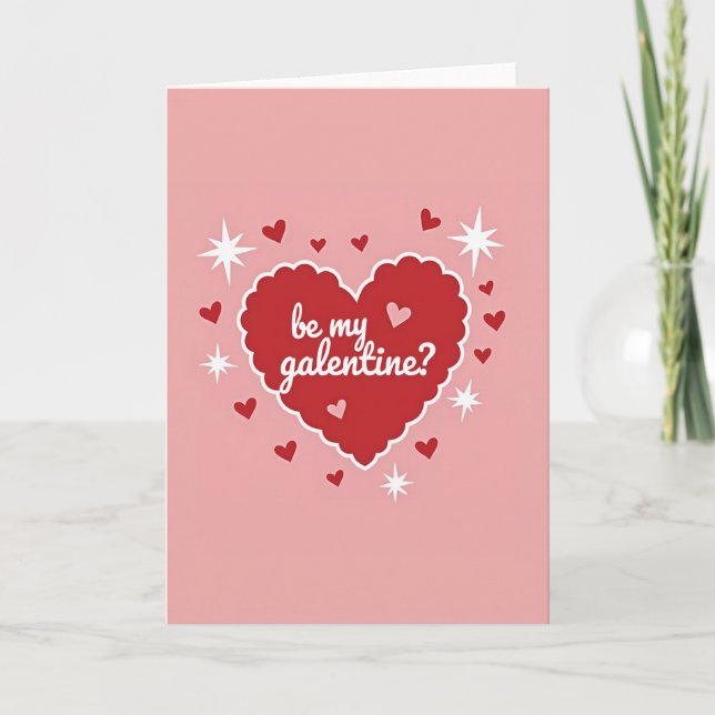 Be My Galentine Friendship Card (Front)