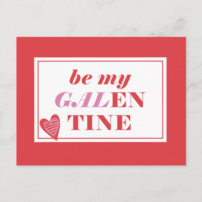Be My Galentine Postcard (Front)