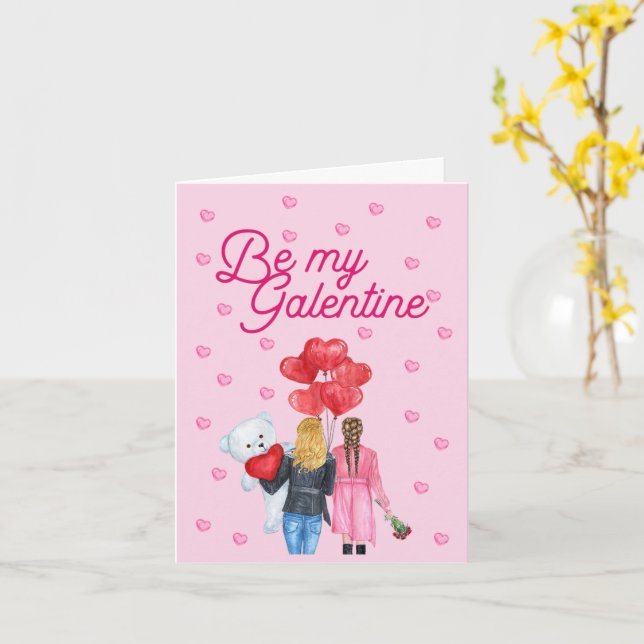 Be My Galentine's Day Card (Yellow Flower)