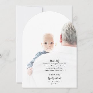 Be My Godfather Proposal Arch Photo Invitation