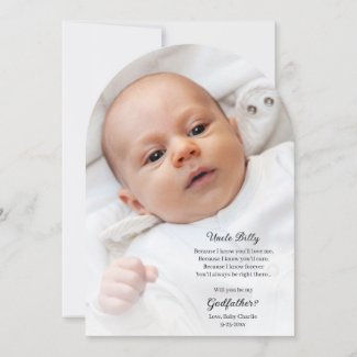 Be My Godfather Proposal Photo Arch Invitation