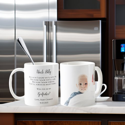 Be My Godfather Proposal Photo Coffee Mug