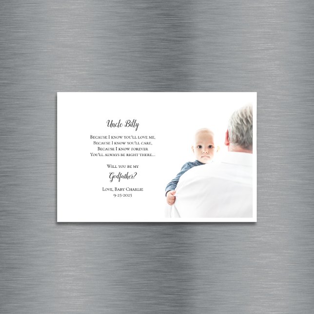 Be My Godfather Proposal Photo Half Magnetic Sheet (Creator Uploaded)