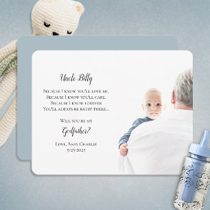 Be My Godfather Proposal Photo Invitation