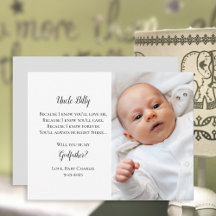 Be My Godfather Proposal Photo Invite