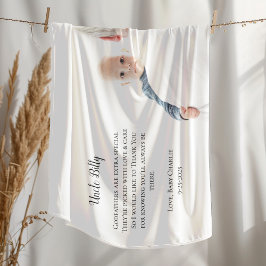 Be My Godfather Thank You Photo Fleece Blanket