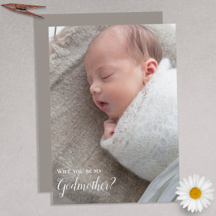 Be My Godmother Full Photo Invitation