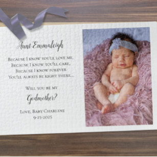 Be My Godmother Proposal Photo Invite Jigsaw Puzzle