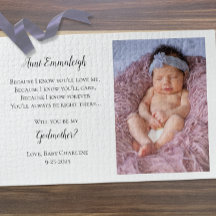 Be My Godmother Proposal Photo Invite