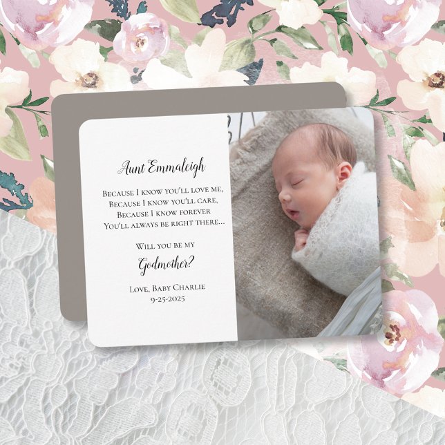 Be My Godmother Proposal Photo Soft Edge Invitation (Creator Uploaded)