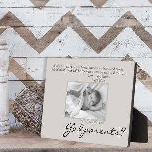 Be My Godparents Proposal Memorial Photo Plaque