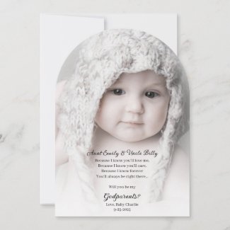 Be My Godparents Proposal Photo Arch Invitation