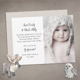 Be My Godparents Proposal Photo Invite