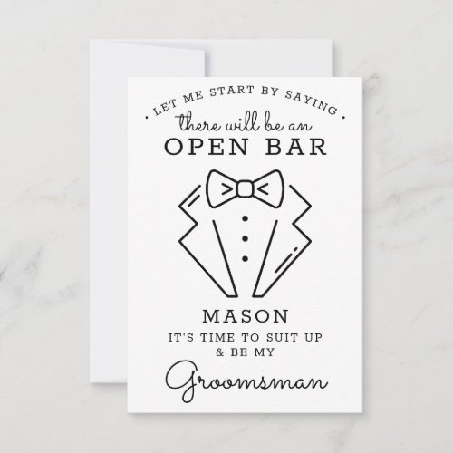 Be My Groomsman Card _ Funny