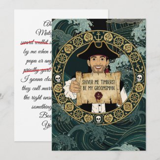 Be My Groomsman Funny Pirate