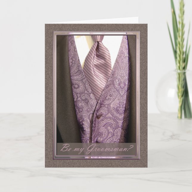 Be my Groomsman? Wedding Groomsman Invitation (Front)