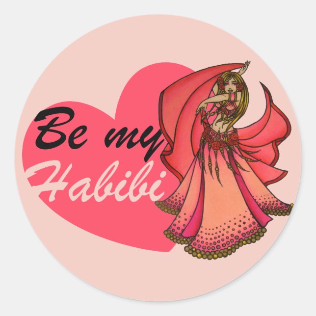 Be My Habibi Belly Dancer Classic Round Sticker (Front)